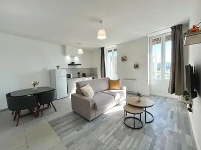 Cuisine ou kitchenette dans l'établissement T2 urbain proche du centre-ville de Lyon