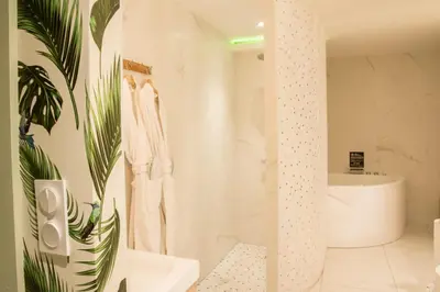 Salle de bains dans l'établissement LOVEROOM & SPA & André