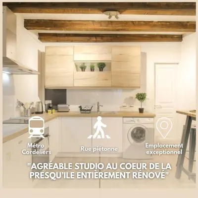 Plan de l'établissement LE REFUGE - STUDIO coeur Presqu'île
