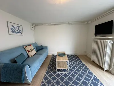 Télévision ou salle de divertissement dans l'établissement Majorelle Studio near Eurexpo - Lyon - hospitals