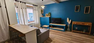 Télévision ou salle de divertissement dans l'établissement Charmant appartement au cœur du centre historique