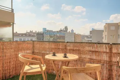 Balcon ou terrasse dans l'établissement Chaleureux et Charmant proche Tête d'Or