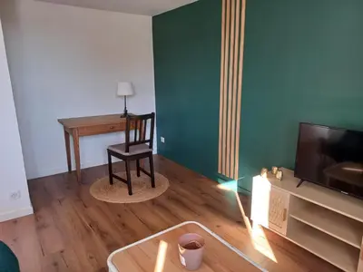 Télévision ou salle de divertissement dans l'établissement Gite en campagne beaujolaise