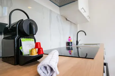 Cuisine ou kitchenette dans l'établissement Le Chenavard I-hyper centre-Central air conditioning