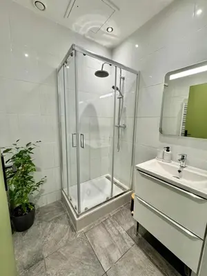 Salle de bains dans l'établissement T2 Hypercentre proche metro - l'Atelier Bohème