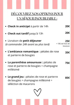 Plan de l'établissement Love Room avec balnéo-Le cocon parfait pour deux