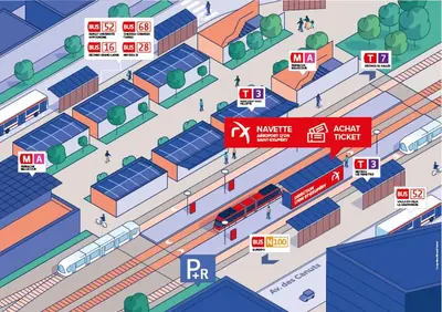 Plan de l'établissement Villeurbanne la soie - Rhône express