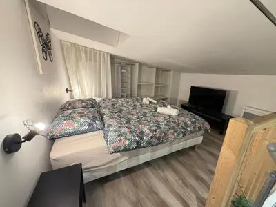 Un ou plusieurs lits dans un hébergement de l'établissement Duplex Moon x4 pers NEW - Gare Parilly