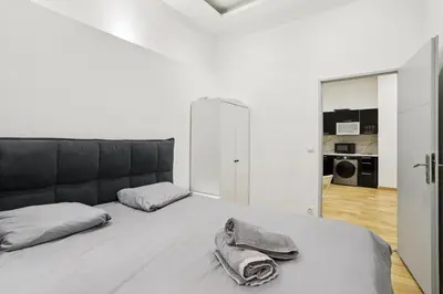 Un ou plusieurs lits dans un hébergement de l'établissement Superbe appartement en plein coeur de Lyon 1er
