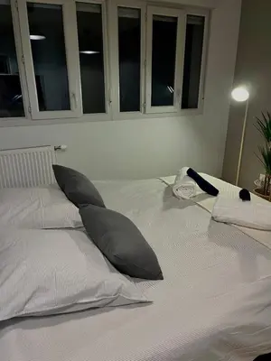 Un ou plusieurs lits dans un hébergement de l'établissement Charmant Studio Villeurbanne, Proche de Lyon