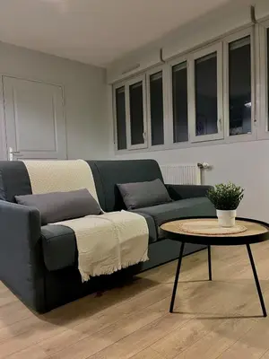 Coin salon dans l'établissement Charmant Studio Villeurbanne, Proche de Lyon
