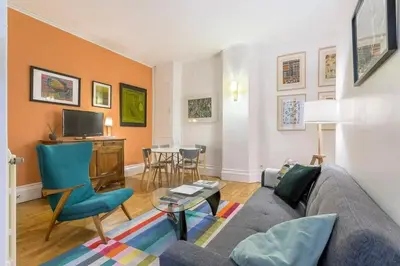Coin salon dans l'établissement République - Furnished apartment - Downtown Lyon