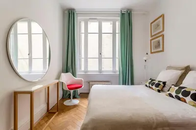 Un ou plusieurs lits dans un hébergement de l'établissement République - Furnished apartment - Downtown Lyon