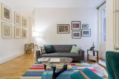 Coin salon dans l'établissement République - Furnished apartment - Downtown Lyon