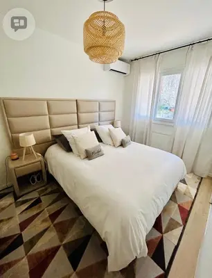Un ou plusieurs lits dans un hébergement de l'établissement Appartement cosy au cœur de Montchat- tout confort