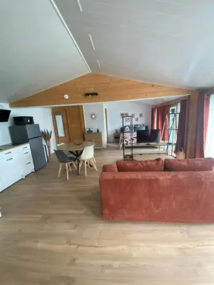 Cuisine ou kitchenette dans l'établissement Chalet bois cosy indépendant Saint Jean de Niost