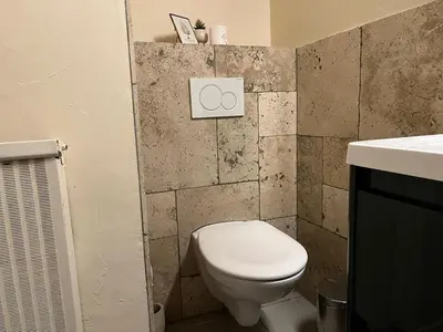 Salle de bains dans l'établissement Le Laurier Urbain, Studio Confort, Sérénité
