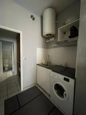 Cuisine ou kitchenette dans l'établissement Studio Métro Cusset