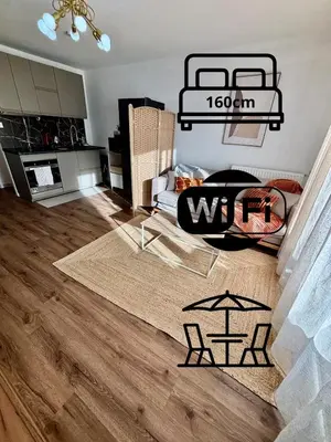 Cuisine ou kitchenette dans l'établissement 2 Bedrooms, Tram, secure residence