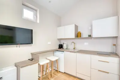Cuisine ou kitchenette dans l'établissement La Chambre Lyonnaise - Studio - Centre Lyon
