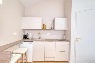 Cuisine ou kitchenette dans l'établissement La Chambre Lyonnaise - Studio - Centre Lyon