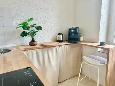 Cuisine ou kitchenette dans l'établissement Lyon - Valmy - Gorge de loup avec Parking privée