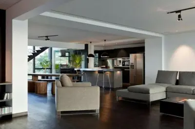 Cuisine ou kitchenette dans l'établissement Duplex Desing Lyonnais
