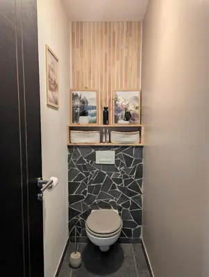 Salle de bains dans l'établissement Villa au calme avec vue imprenable