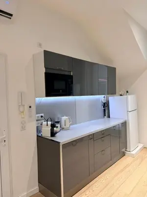 Cuisine ou kitchenette dans l'établissement L'écrin de saint-clair