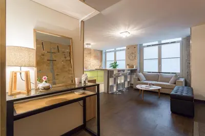 Coin salon dans l'établissement Charmant T2 Lyon Centre Presqu'île Croix Rousse !