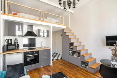 Cuisine ou kitchenette dans l'établissement Studio Design Part-Dieu Tête d'Or