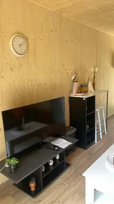 Télévision ou salle de divertissement dans l'établissement Chalet Studio