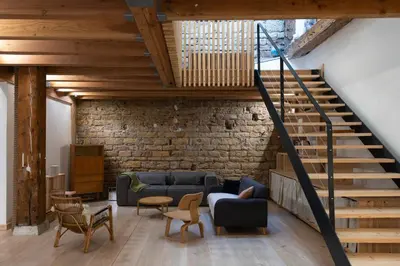 Coin salon dans l'établissement Loft Leynaud