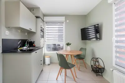 Cuisine ou kitchenette dans l'établissement Studio lumineux refait à neuf