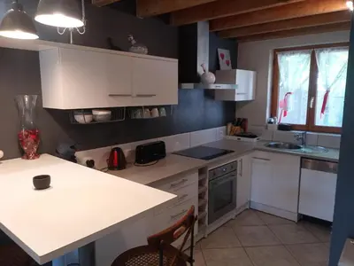 Cuisine ou kitchenette dans l'établissement L' étable du gué