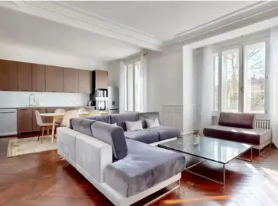 Coin salon dans l'établissement Somptueux appartment Lyon-brotteaux