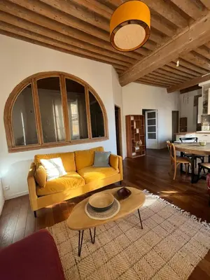 Cuisine ou kitchenette dans l'établissement The Sequoia - Charming Canut apartment