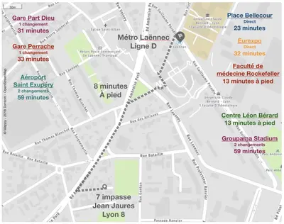 Plan de l'établissement Lyon Urban Cocoon Gîte urbain eco-responsable