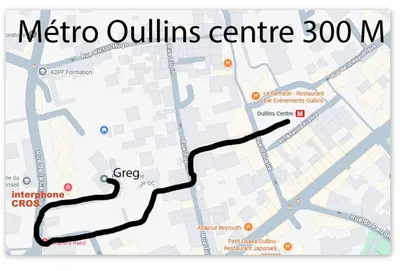Plan de l'établissement Chez Greg Métro Oullins centre