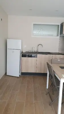 Cuisine ou kitchenette dans l'établissement le pied des monts