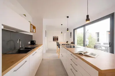 Cuisine ou kitchenette dans l'établissement Au Tempo Beaujolais