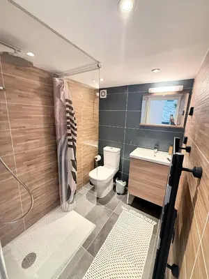 Salle de bains dans l'établissement Renovated Studio 2026 New 160cm Bed 8 min de Lyon