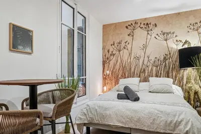 Un ou plusieurs lits dans un hébergement de l'établissement Pop Cordelier - Appartement idéal au coeur de Lyon