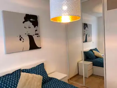 Coin salon dans l'établissement Bel appartement