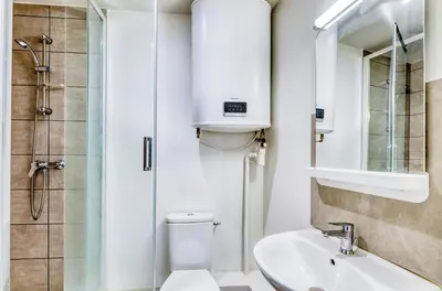 Salle de bains dans l'établissement La pause douce - CNPE Bugey - Loyette