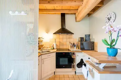 Cuisine ou kitchenette dans l'établissement Coeur De Beaujolais