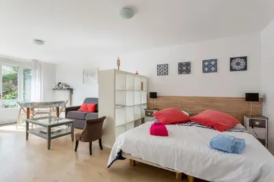 Un ou plusieurs lits dans un hébergement de l'établissement Studio du Maréchal