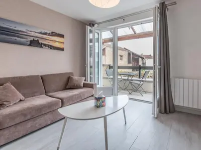 Coin salon dans l'établissement Appart Hôtel Bourgoin