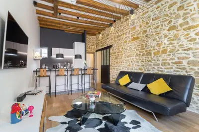 Coin salon dans l'établissement La Suite Boissac - Cœur de Lyon - Bellecour