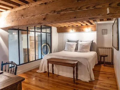 Un ou plusieurs lits dans un hébergement de l'établissement Loft coeur du Vieux Lyon